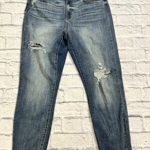 Judy Blue Slim Fit Jeans Women’s Size 15/32 Medium Wash Distressed Denim